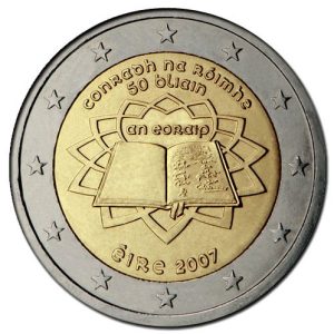 Moneda 2 euros de Irlanda 2007 – Tratado Roma