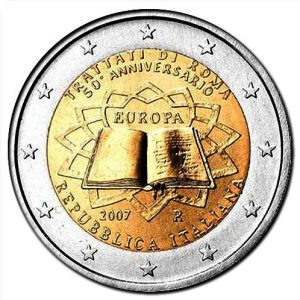 Moneda 2 euros de Italia 2007 – Tratado Roma