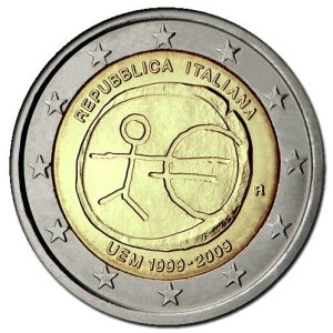 Moneda 2 euros de Italia 2009 Tema común EMU