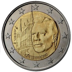 Moneda 2 euros de Luxemburgo 2007 – Palacio Gran Ducal