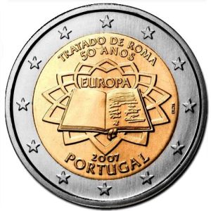Moneda 2 euros de Portugal 2007 – Tratado Roma