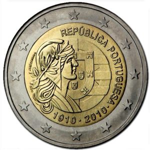 Moneda 2 euros de Portugal 2010  Centenario República