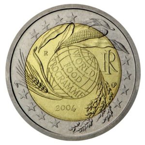 Moneda 2 euros de Italia 2004 – Programa de Alimentos