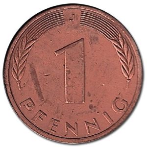 Moneda Alemania 00001 pfennig. 1991 (F). S/C