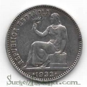 Moneda República 01 peseta 1933*34.MBC