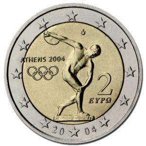 Moneda 2 euros de Grecia 2004