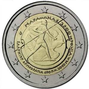 Moneda 2 euros de Grecia 2010 Batalla de Maratón