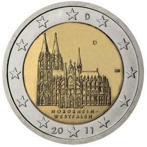 Moneda 2 euros Alemania 2011 Bunderländer Nord Westfalen Juego de 5