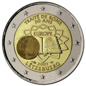 Moneda 2 euros de Luxemburgo 2007 – Tratado Roma