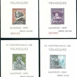 Sello HB 1344-47.III centenario de la muerte de Velázquez