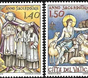 Serie sellos Vaticano 1522-23. Año Sacerdotal
