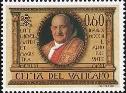 Serie sellos Vaticano 1570. 50 Aniv. Encíclica Mater et Magistra