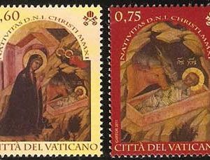 Serie sellos Vaticano 1581-82. Navidad