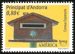 Serie sellos Andorra 389. America-UPAEP