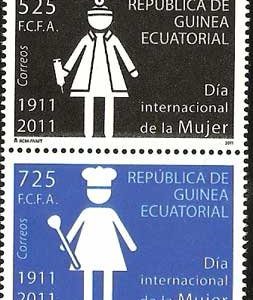 Sellos Guinea Ec. 443-46.Día Internacional de la Mujer
