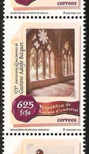 Sellos Guinea Ec. 451-53.175 Aniv. Nacimiento G.Adolfo Bécquer