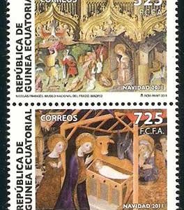 Sellos Guinea Ec. 454-57.Navidad 2011