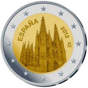 Moneda 2 euros de España 2012 Catedral Burgos