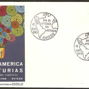 0063. Matasellos Día de América en Asturias (Oviedo – 19/09/69)