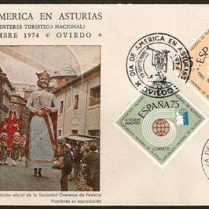 0110. Matasellos Día de América Asturias (Oviedo-19/09/1974)