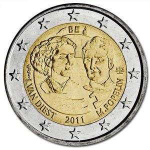 Moneda 2 euros de Bélgica 2011 Día de la mujer