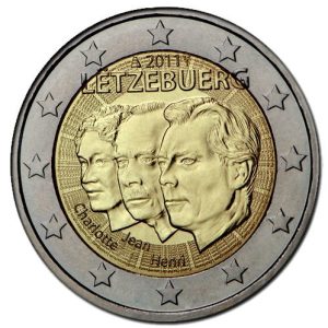 Moneda 2 euros de Luxemburgo 2011 Aniversario Teniente Representante