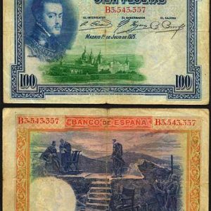 Billete Banco de España – Madrid 0100 pesetas 1925 MBC