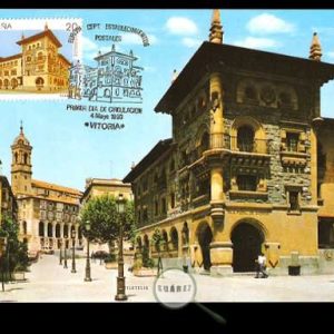 (1990) 2 Tarjetas Europa. Establecimientos postales