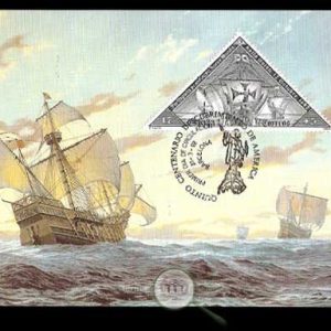 (1992) 3 Tarjetas. V Cent. Descubrimiento de América