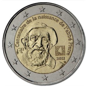 Moneda 2 euros de Francia 2012 Abbe Pierre