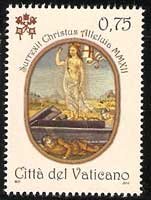 Serie sellos Vaticano 1588. Pascua 2012