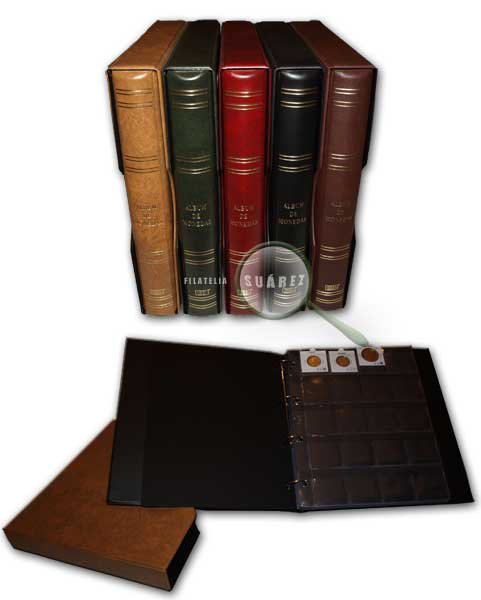 Album monedas "sist. cartones" FOLIO. Montado con hojas