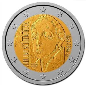 Moneda 2 euros de Finlandia 2012 Pintora Helene Schjerfbeck