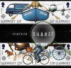 Serie de sellos Isla Guernsey nº 419/22 (**)
