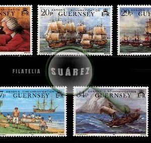 Serie de sellos Isla Guernsey nº 494/98 (**)