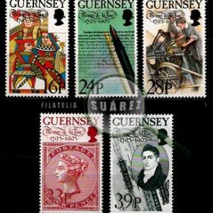 Serie de sellos Isla Guernsey nº 625/29 (**)