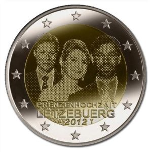 Moneda 2 euros de Luxemburgo 2012 Boda Real