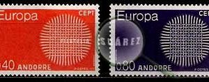 Serie de sellos Andorra Francesa nº 0202/03 (**)