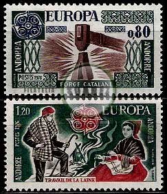 Serie de sellos Andorra Francesa nº 0253/54 (**)
