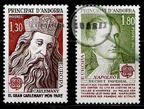 Serie de sellos Andorra Francesa nº 0284/85 (**)