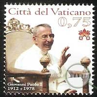 Serie sellos Vaticano 1597. Natalicio de Juan Pablo I