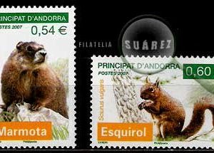 Serie de sellos Andorra Francesa nº 0634/35 (**)