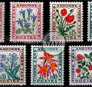 Serie de sellos Andorra Francesa nº T-0046/52 (**)