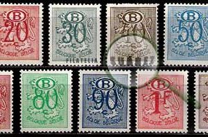 Serie de sellos Bélgica nº Servicio 47/56 (**)