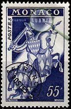 Serie de sellos Mónaco Obliterado nº 18 (**)