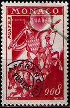 Serie de sellos Mónaco Obliterado nº 19 (**)