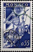 Serie de sellos Mónaco Obliterado nº 22 (**)