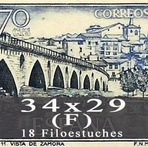 Filoestuches Antiguo Togall «F». Ancho:34mm Alto: 29 Abierto