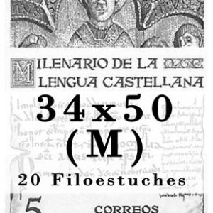 Filoestuches Antiguo Togall «M». Ancho:34mm Alto: 50mm Abierto