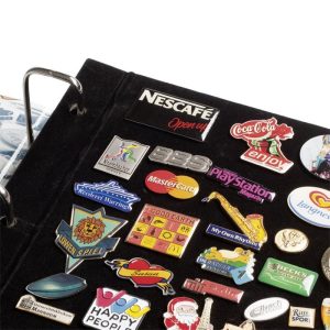 Hojas Leuchtturm para pins, en terciopelo negro